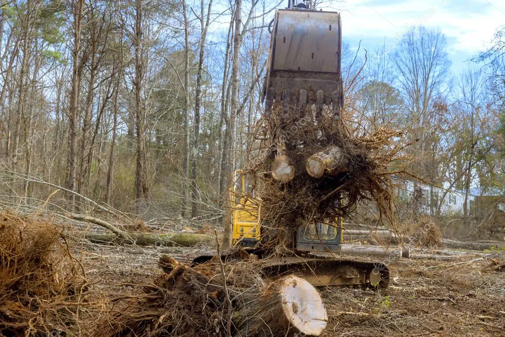 Tala controlada de árbol junto a edificio residencial